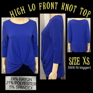 Size XS(will fit bigger)- High Lo Front Knot Top